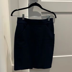 Jcrew Pencil Skirt in double-serge cotton, navy blue